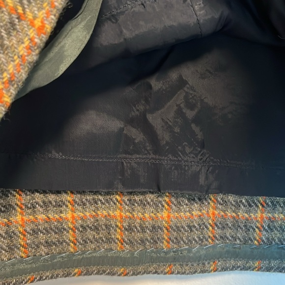 Vintage Wool Green Plaid A-Line mini Skirt Size XS - Picture 7 of 7